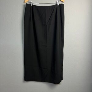 Dress‎ Barn Black Midi Skirt Women's Size 16 Career Pencil Slit Lined Closet